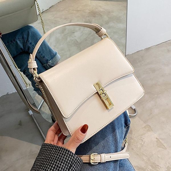 

niche design popular chain handbags 2021 new fashion crossbody high-end sense portable square bag shoulder bag width: 19.5cm