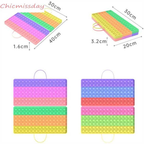 

u stock large size 40cm fidget toys folding and portable decompression push it bubble sensory autism special needs stress reliever squeeze t