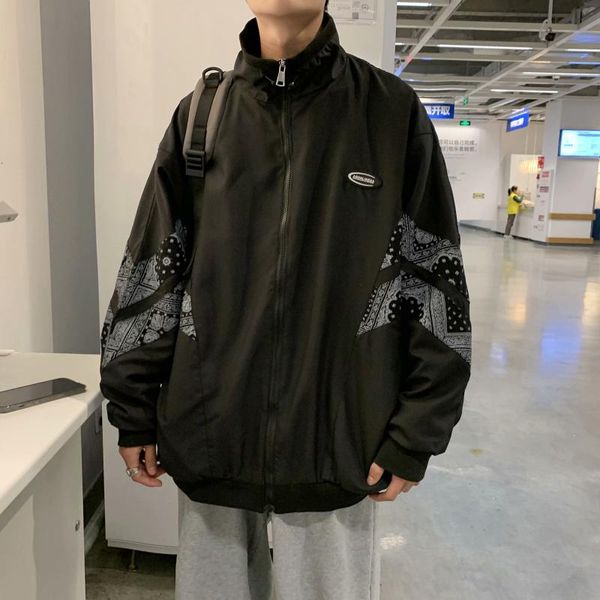 

men's jackets streetwear bomber jacket men 2021 man korean style baseball and coats hip hop vintage windbreaker, Black;brown