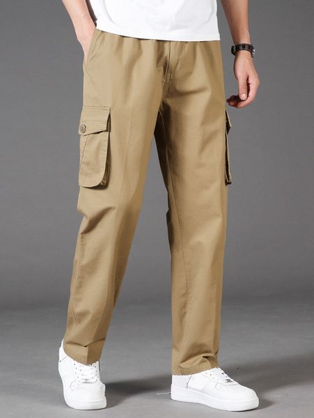 

men flap pocket cargo pants f9dw#, Black