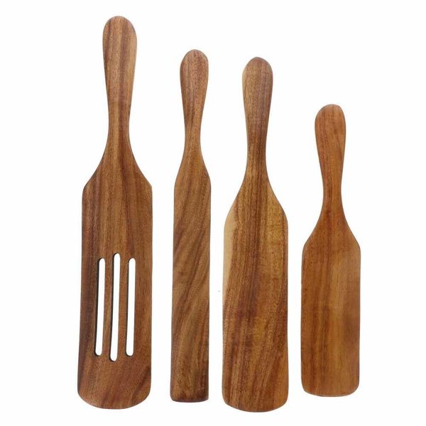 

2021 new four pieces of unstained teak knives do not stick to kitchen scoops ggwd