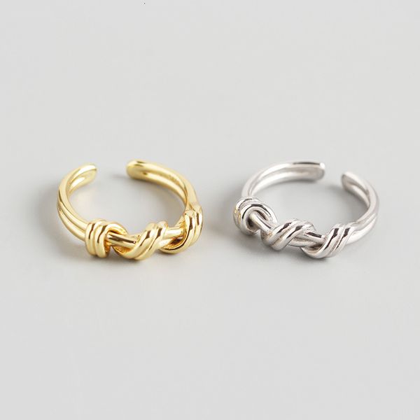 

tyj0292 us 925 silver ins hand knotted winding ring design