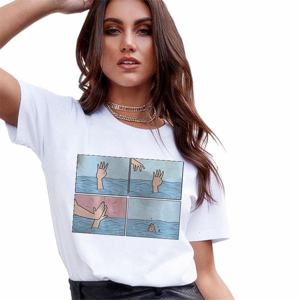 

new women t shirt my depression print pink female t shirts spoof personality vogue harajuku tee casual loose woman clothing, White