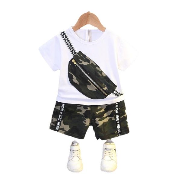 

clothing sets baby clothes suit children fashion boys girls cartoon camouflage t-shirt shorts 2pc set toddler casual kids tracksuits, White