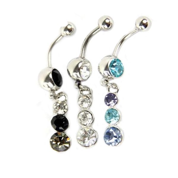 

d0632 mix colors belly navel button ring, Silver