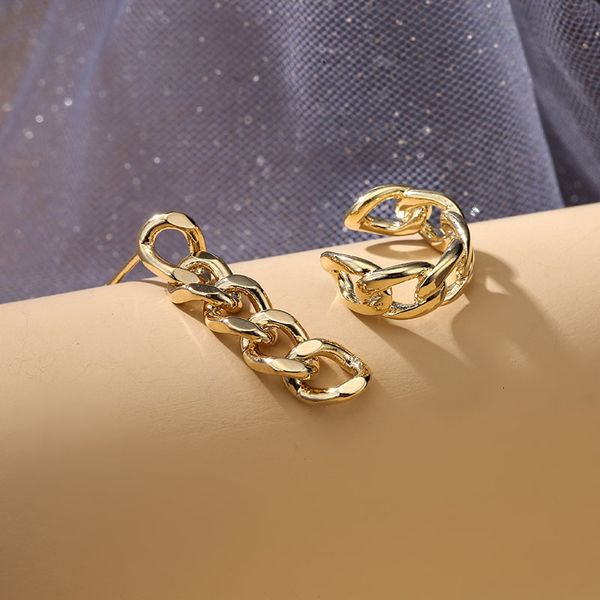 

chain earrings ear clip popular earrings accessories temperament versatile long earrings for women, Golden