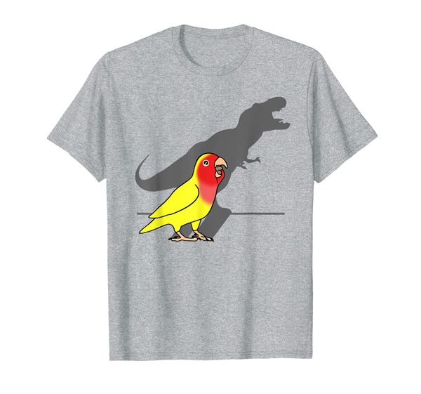 

Funny Dinosaur T-Rex Shadow Rosy faced Yellow Lovebird T-Shirt, Mainly pictures