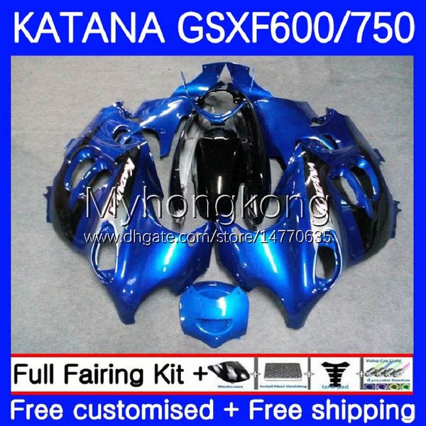 Комплект для тела для Suzuki Katana GSXF750 GSXF 600 750 CC GSX600F 03 04 05 06 07 18NO.39 600CC GSX750F столовая синяя GSXF-750 GSXF600 750CC 2003 2004 2005 2006 2007 OEM