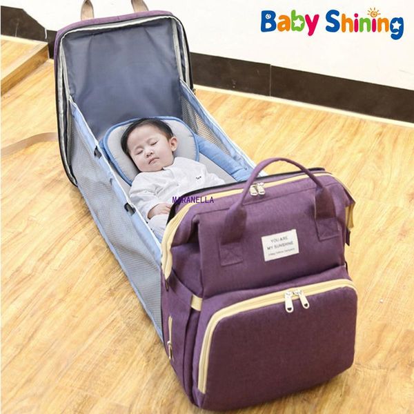 

lamp covers & shades mummy bag stoller waterproof diaper portable folding bed light and large capacity multi-function mother baby