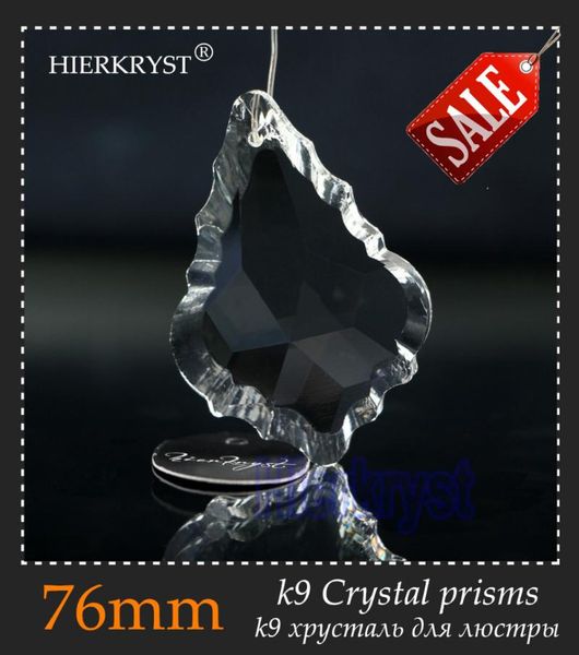 

hierkyst 20 pcs k9 glass crystal prisms pendants chandeliers parts lustres rainbow lamp lighting hanging drops 76mm 3" #2251-3c