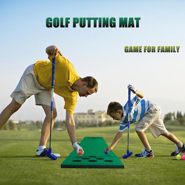 

golf training aids kofull practice putting green carpet mat with 6 mini balls 2 putters children family game toy christmas gift