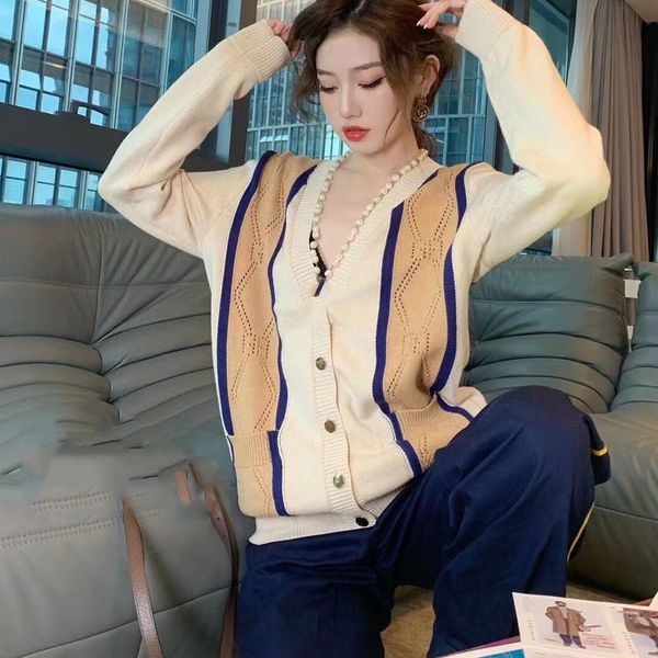

autumn/winter women's long sleeves knitting cardigan sweaters simple style fashion wool letters embroidery knit woman coat, White;black