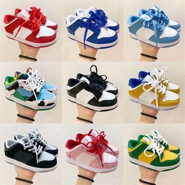 

2020 sb dunk chunky dunky jumpman 1 low kids sneaker shoes leather designer ice cream boys girls skateboard sneakers size 24-35