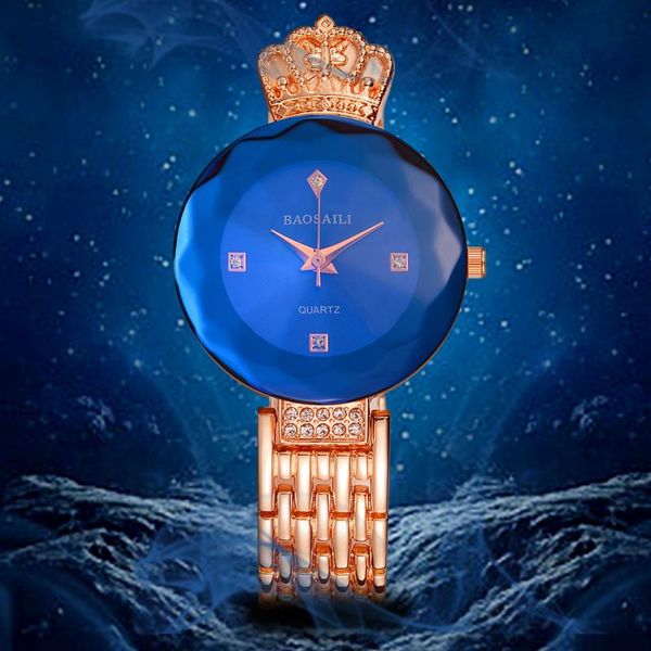 

wristwatches fashion starry sky women watches dress woman watch with rhinestones quartz wristwatch for lady montre femme 2021 acier, Slivery;brown