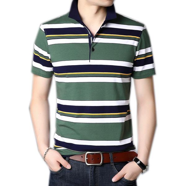 

men's polos mens shirt clothing brand 100% cotton short sleeve for summer plus size 3xl 4xl 100kg stripes fashion casual a06300929, White;black