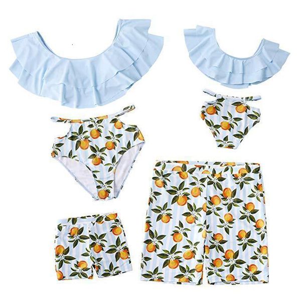 

2019 child swimsuit ruffle bikini parent suit, White;black