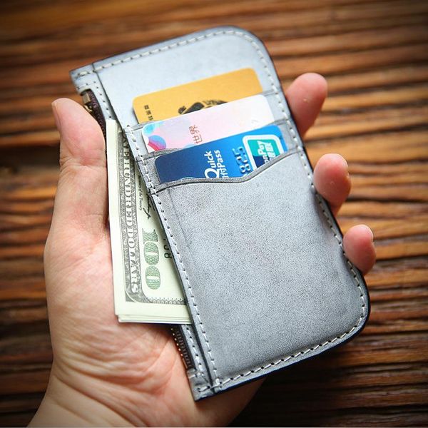 

card holders siku genuine leather men's holder famous female brand case, Brown;gray