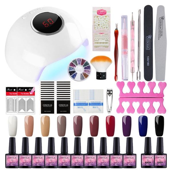 

nail art kits gel polish kit with uv light timer setting lamp manicure tools f1ff