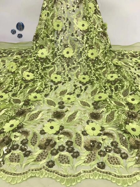 

ribbon african stones lace fabric 2021 french net embroidery tulle fabrics for nigerian party dress, Pink;blue