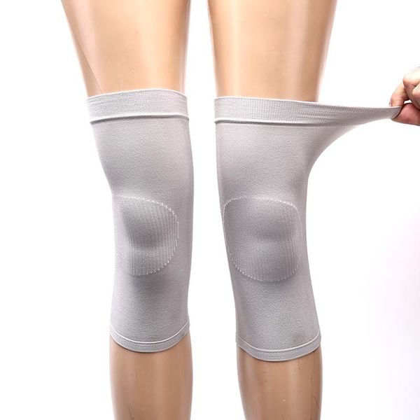 

elbow & knee pads support protector 2pcs leg arthritis gym sleeve elasticated bandage pad charcoal knitted kneepads warm, Black;gray