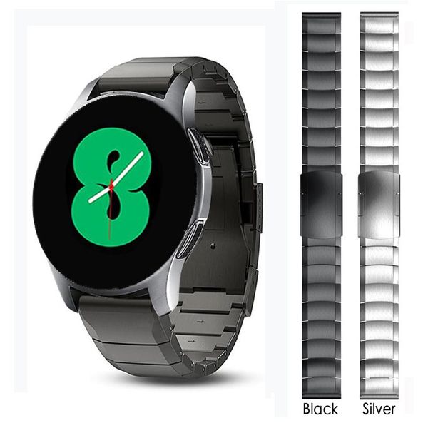 

watch bands stainless for samsung galaxy watch4 classic 46mm 42mm band 20mm 22mm bracelet strap 44mm 40mm, Black;brown