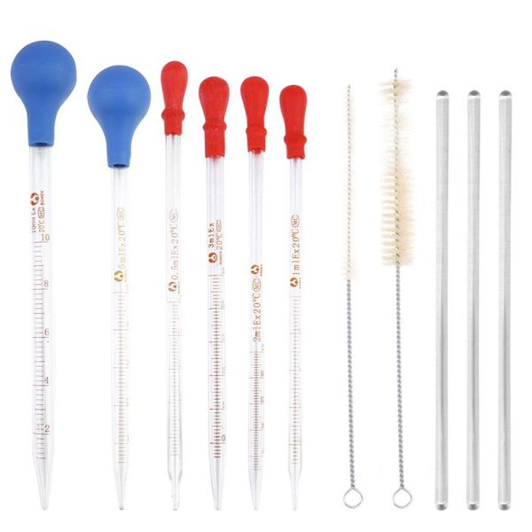 

storage bottles & jars 10pcs glass liquid droppers rubber cap pipette dropper essential oils scale tube for school home store (assorted
