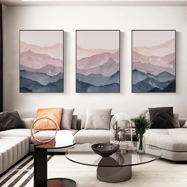 

paintings nordic modern mountain landscape decoration painting for living room bedroom art print canvas home decor
