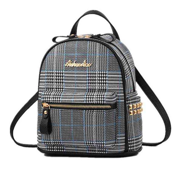 

women cute backpack 2021 korean fashion all-match soft leather school bag ladies stereotyped small backpack y1105