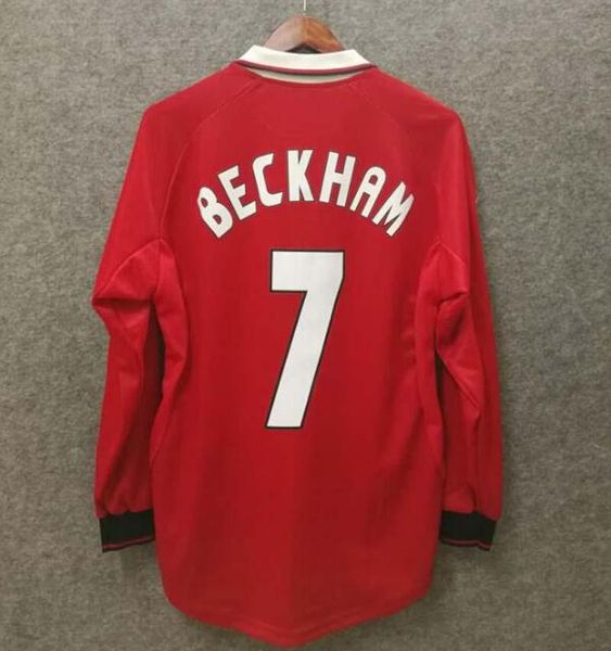

s-xxl united long jersey 07 08 90 92 1996 1998 1999 giggs scholes beckham ronaldo cantona keane solskjaer manchester, Black;yellow