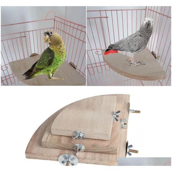 

pet bird parrot wood platform stand rack toy hamster branch perches for bird cage toys 3 siz jllpcp jhhome