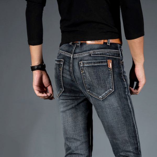 

men's tight jeans, hip hop style , casual, harem, wear, Blue