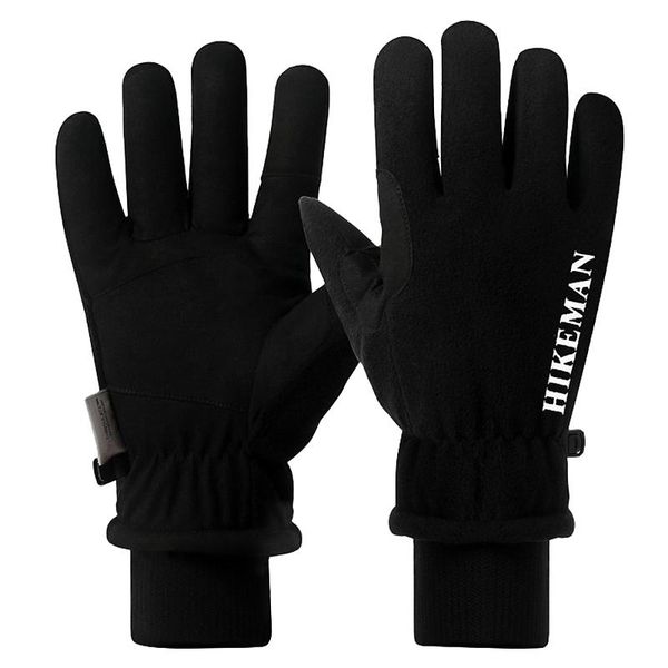 

ski gloves hikeman winter gloves, warm and cold outdoor sports wear-resistant thickened lamb fleece polar