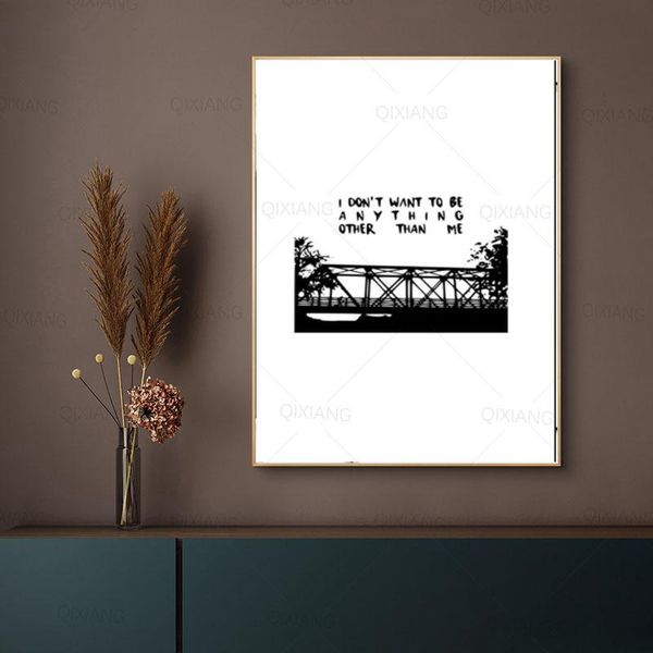 

paintings one tree hill bridge abstract nature landscape picture poster nordic canvas print painting living room decoration