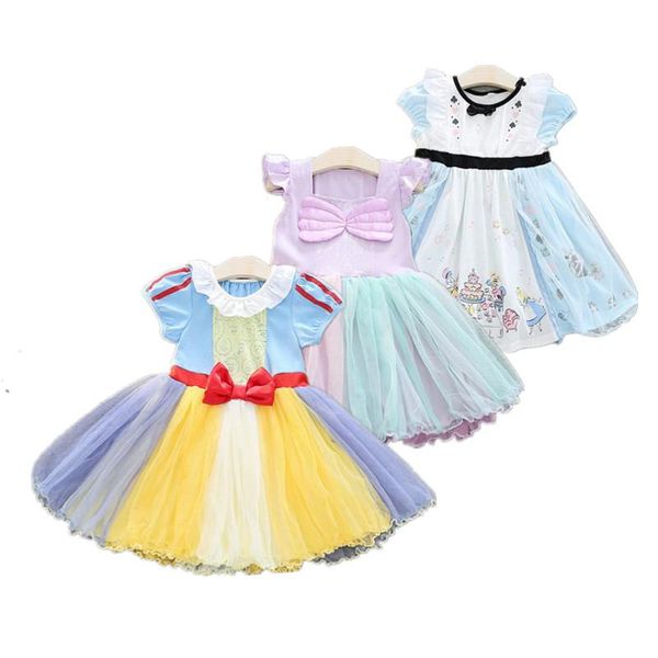 

girl's dresses dress 2021 summer baby girl clothes infant party princess 2 years - 6years cosplay costume for girls birthday, Red;yellow