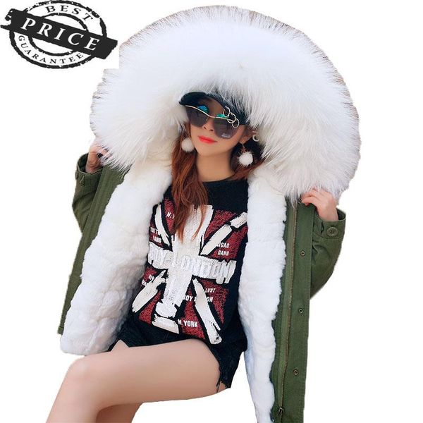 

women's fur & faux autumn spring thicken fashion loose coat women hooded zipper rex high-quality female fanx cy488, Black
