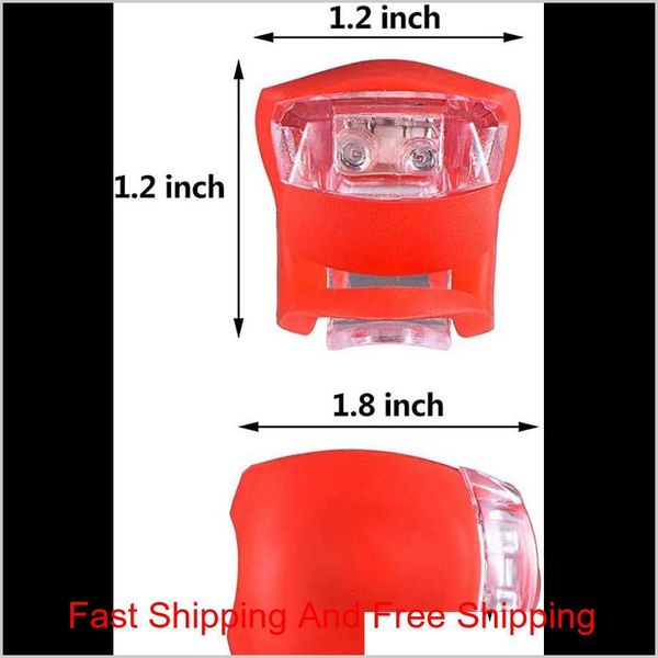 

sile bike bicycle cycling head front rear wheel led flash bicycle light lamp black/red include the ba qylvtu mj_fashion