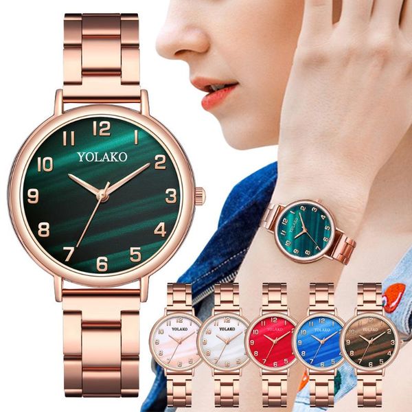

wristwatches women's quartz watch sleek minimalist fashion with strap stainless stee dial gift women wristwatch, Slivery;brown