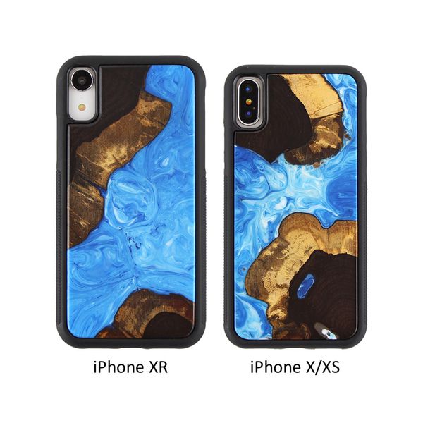 Custodie per telefoni antiurto per iPhone 11 12 XS XR X 7 8 Plus Logo personalizzato in legno Cover posteriore resistente all'acqua e alle macchie