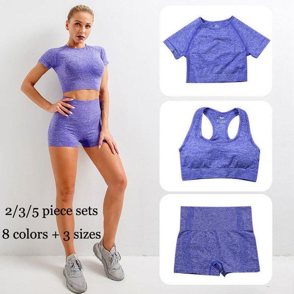 

yoga outfits women's sportswear set workout clothes athletic wear sports gym legging seamless fitness bra crop long sleeve suit, White;red