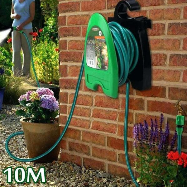 

watering equipments 10 meter home garden irrigation system pipe reel spray set accessory agriculture hose wall hanging with nozzle car wash