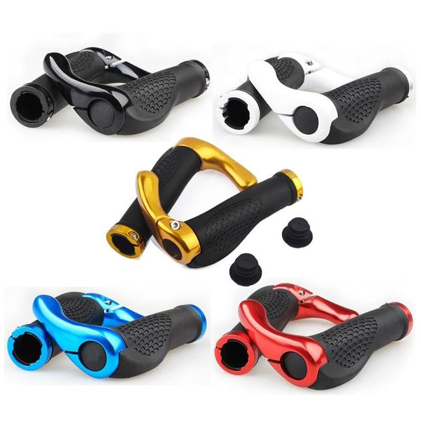 

bike handlebars &components mtb anti-skid rubber bicycle grips mountain lock handlebar grip 6 color