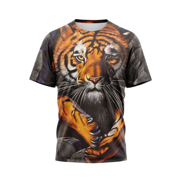 

men's 3d t shirt print graphic optical illusion short sleeve party streetwear punk & gothic round neck summer, White;black