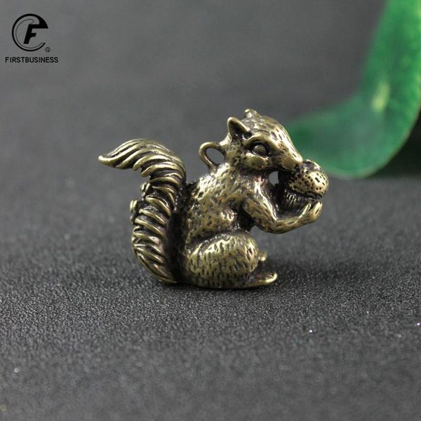 

decorative objects & figurines vintage brass squirrel pine nuts ornaments home decor accessories copper animal incense burner car key chains