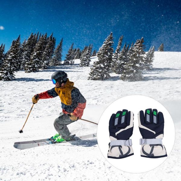 

cycling gloves 1 pair children winter skiing glove kids riding, Black
