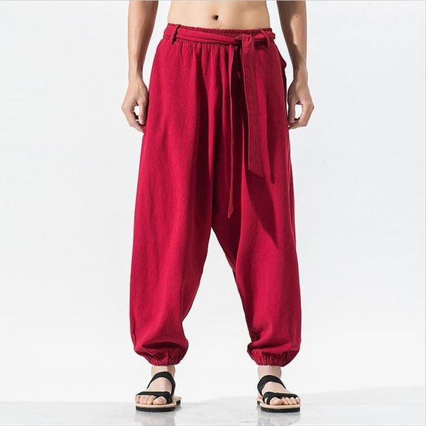 

summer autumn japan style women pant casual loose wide leg belt solid pocket male trousers large size, Black