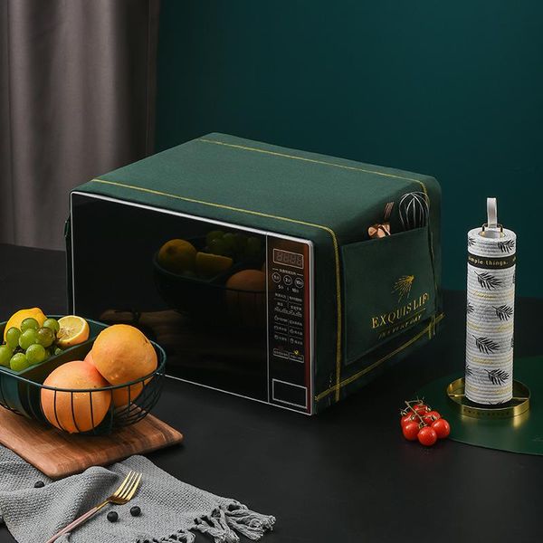 

other household sundries microwave oven dust cover kitchen universal oil-proof velvet double-layer edging cloth double-sided storage