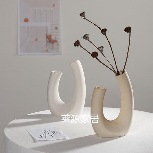 

vases ins nordic dried flower vase white ceramic home decoration arrangement hydroponic cafe crafts