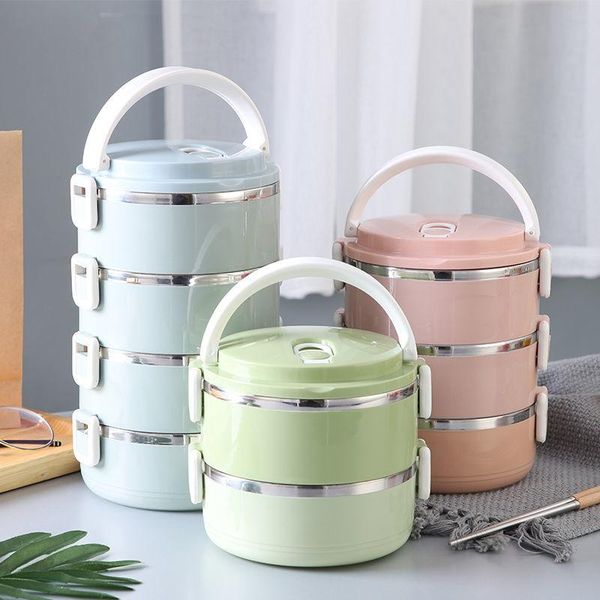 

dinnerware sets multi-layer lunch box stainless steel large-capacity student