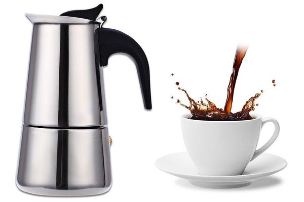 

coffee pots cups maker pot stainless steel mocha espresso latte stovefilter moka for kitchen wy60314