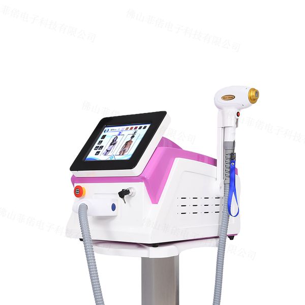 

professional 3in1 eyebrow face body hair removal machine 755nm 808nm 1064nm 3 wavelength painless diode laser beauty equipment, Black
